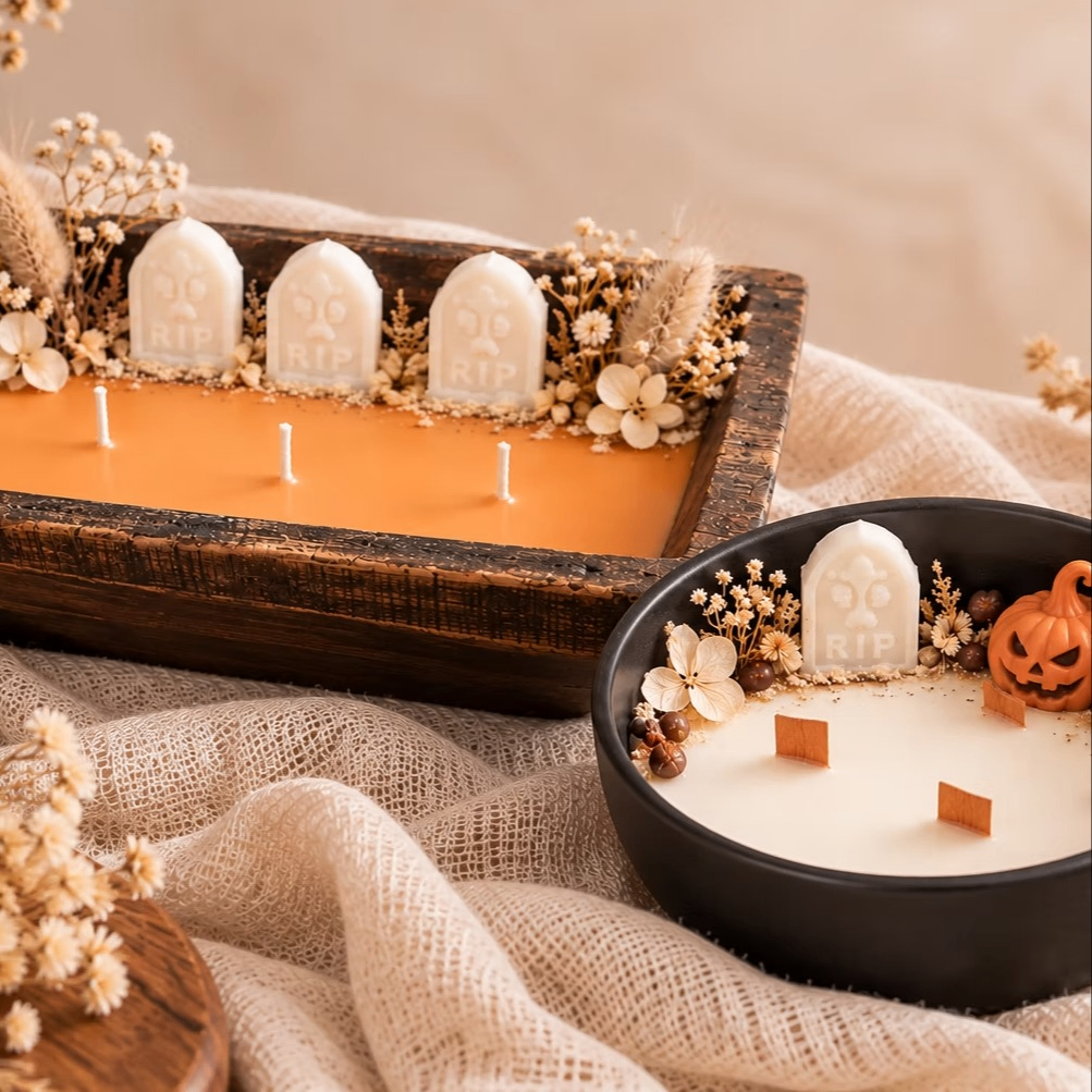 Halloween Candle - Create Your Own Spooky Ceramic Bowl